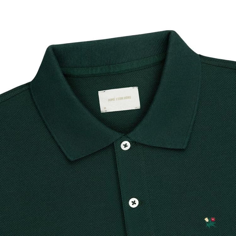Aimé Leon Dore Crest Piqué Polo Pine Grove
