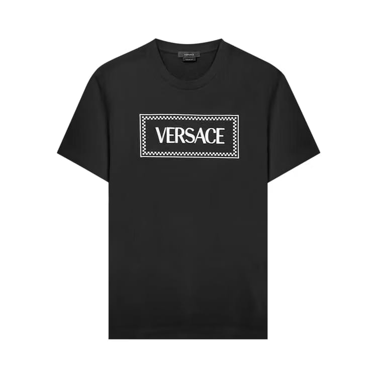 Versace Embroidered Logo Compact T-Shirt Black