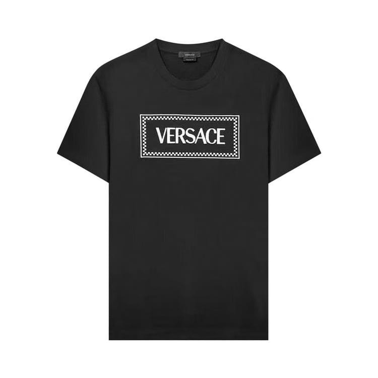 Versace Embroidered Logo Compact T-Shirt Black
