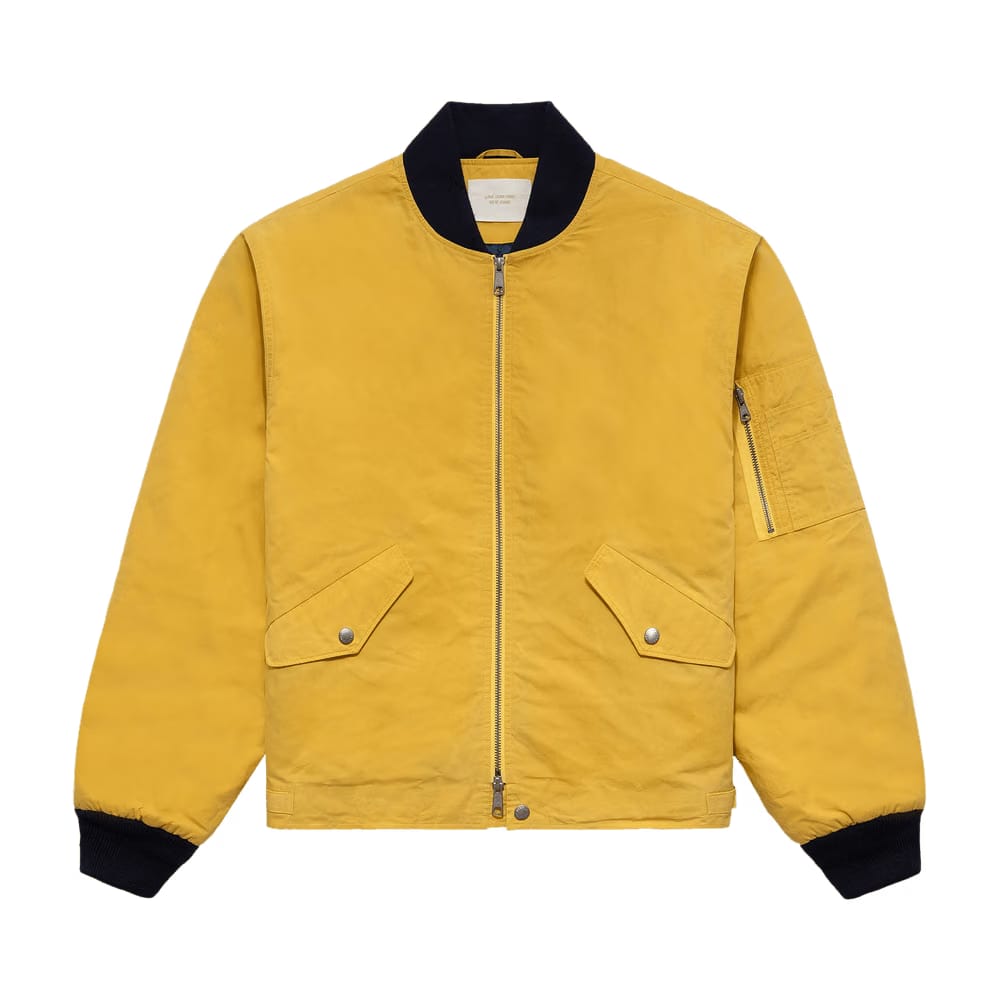 Aimé Leon Dore Cropped Bomber Jacket Yellow