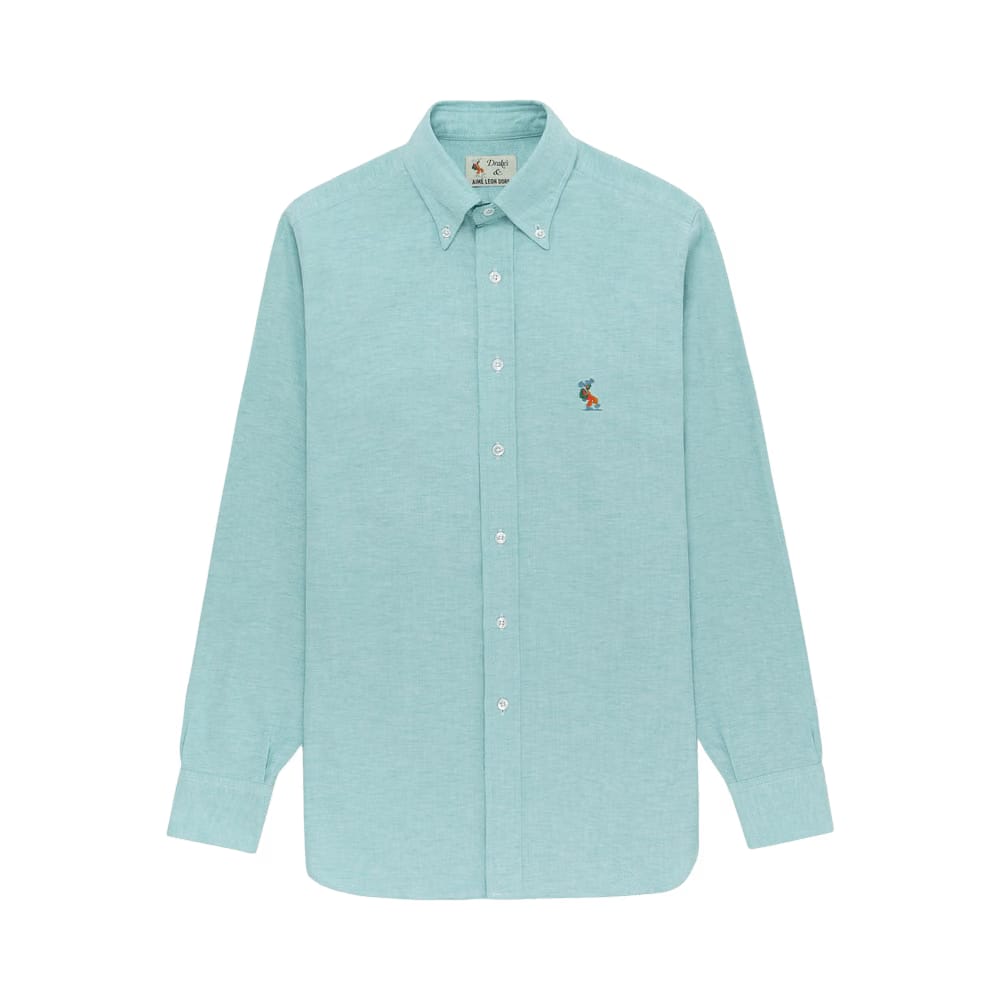Aimé Leon Dore x Drake's Oxford Shirt Green