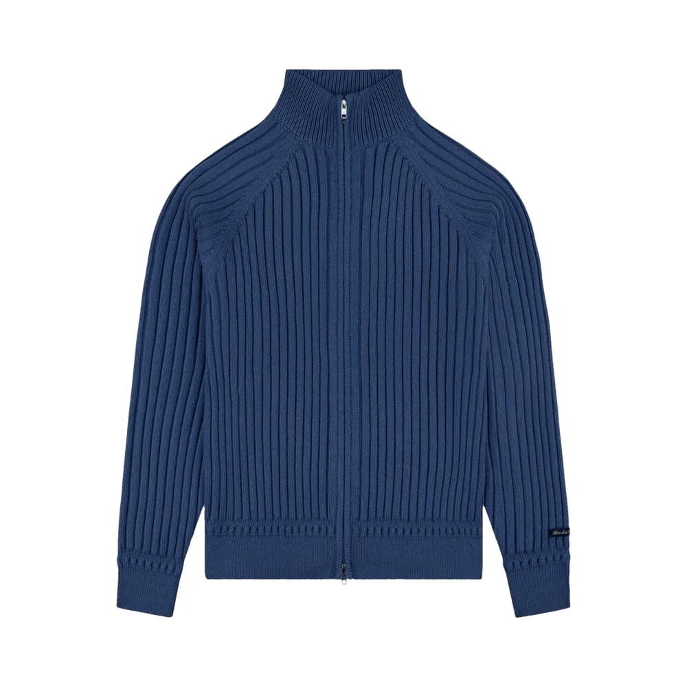 Aimé Leon Dore Drop Needle Full-Zip Sweater Slate Blue