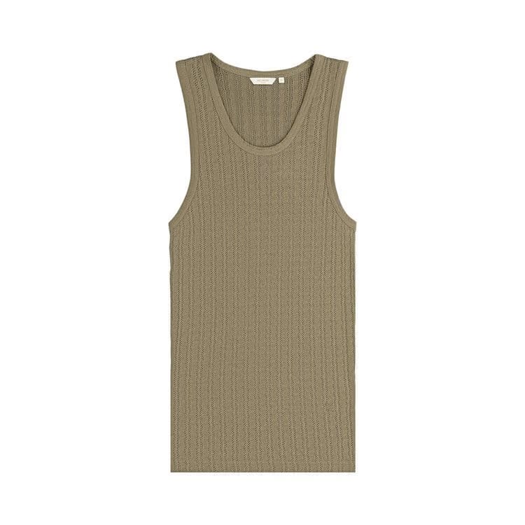 Aimé Leon Dore Eyelet Tank Top Covert Green
