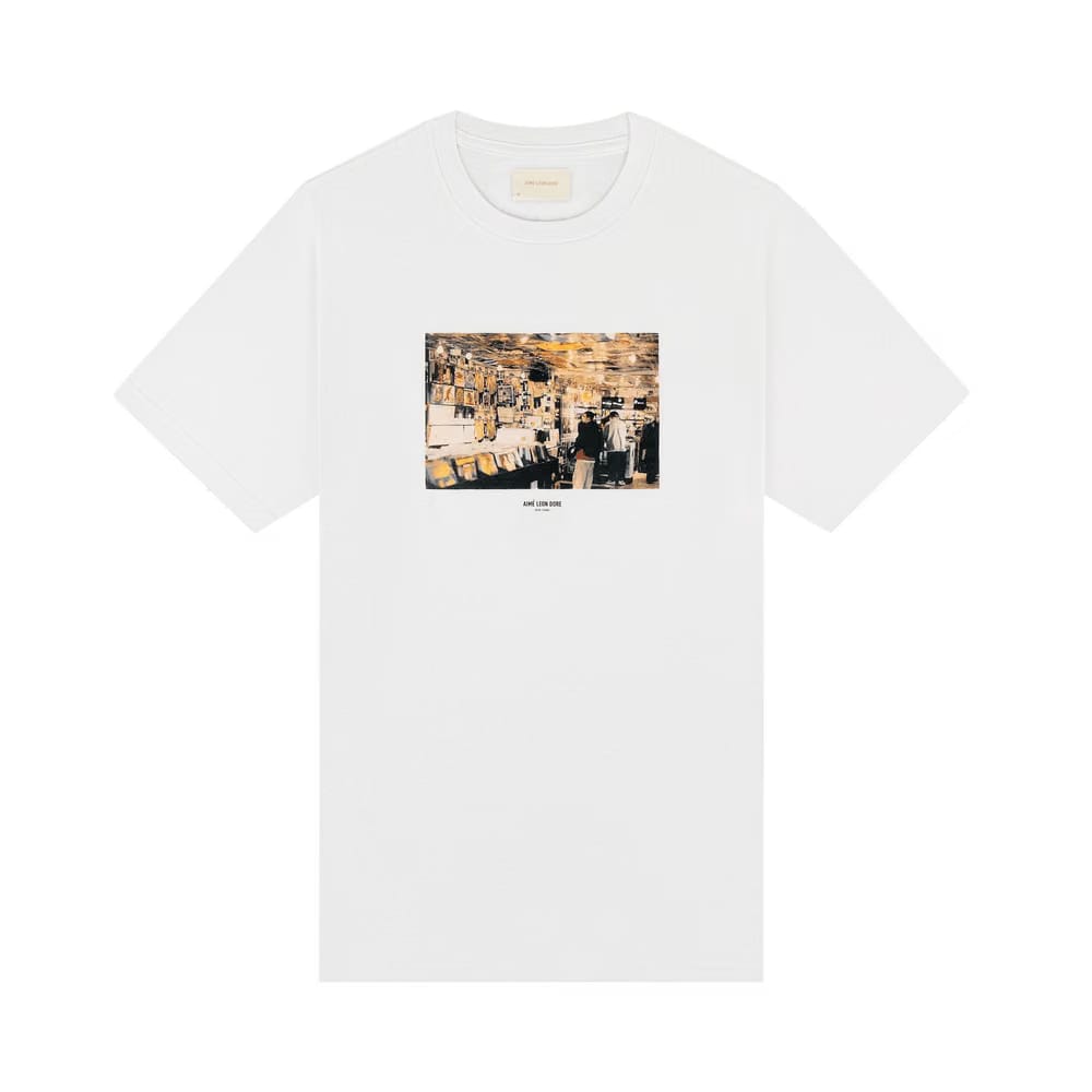 Aimé Leon Dore Fat Beats Graphic T-Shirt Bright White