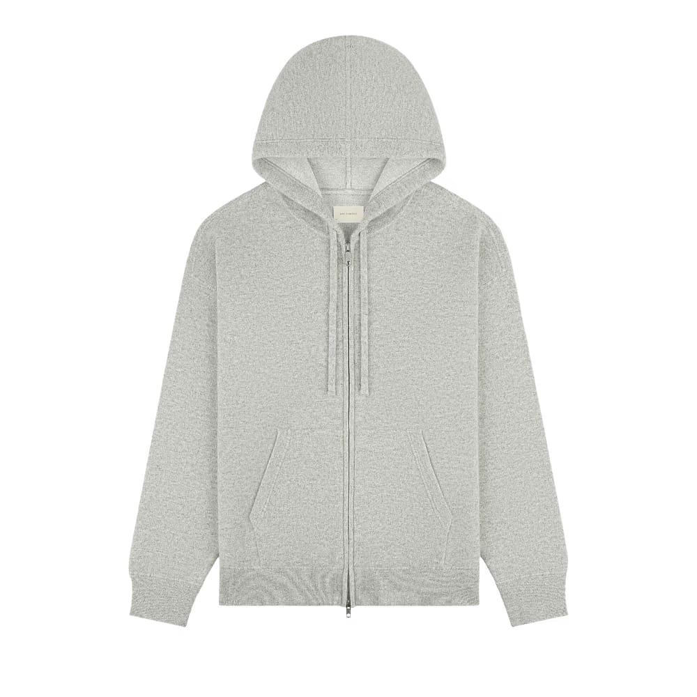 Aimé Leon Dore Full-Zip Pavilion Cashmere Hoodie Gym Grey