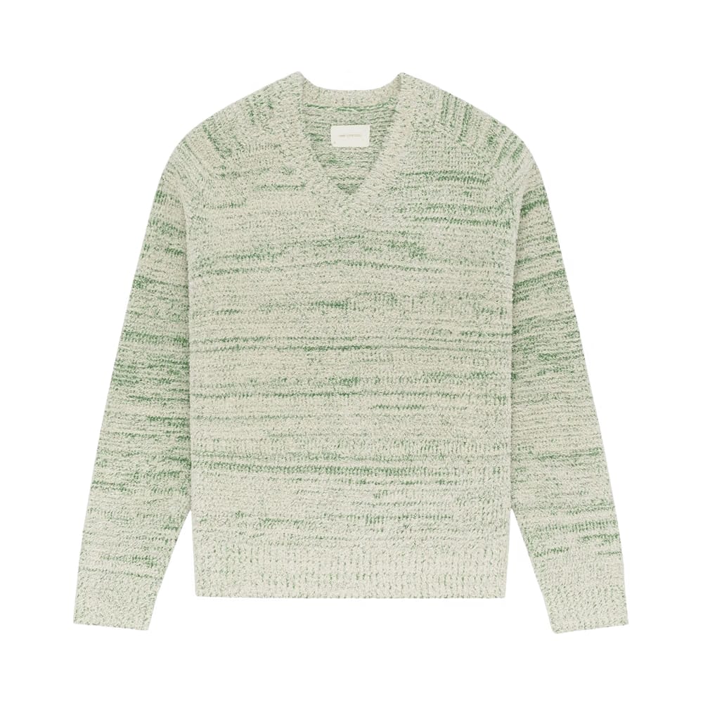 Aimé Leon Dore Marled V Neck Sweater Green
