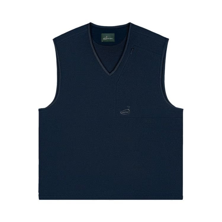 Aimé Leon Dore Golf Fleece Vest Navy Blazer