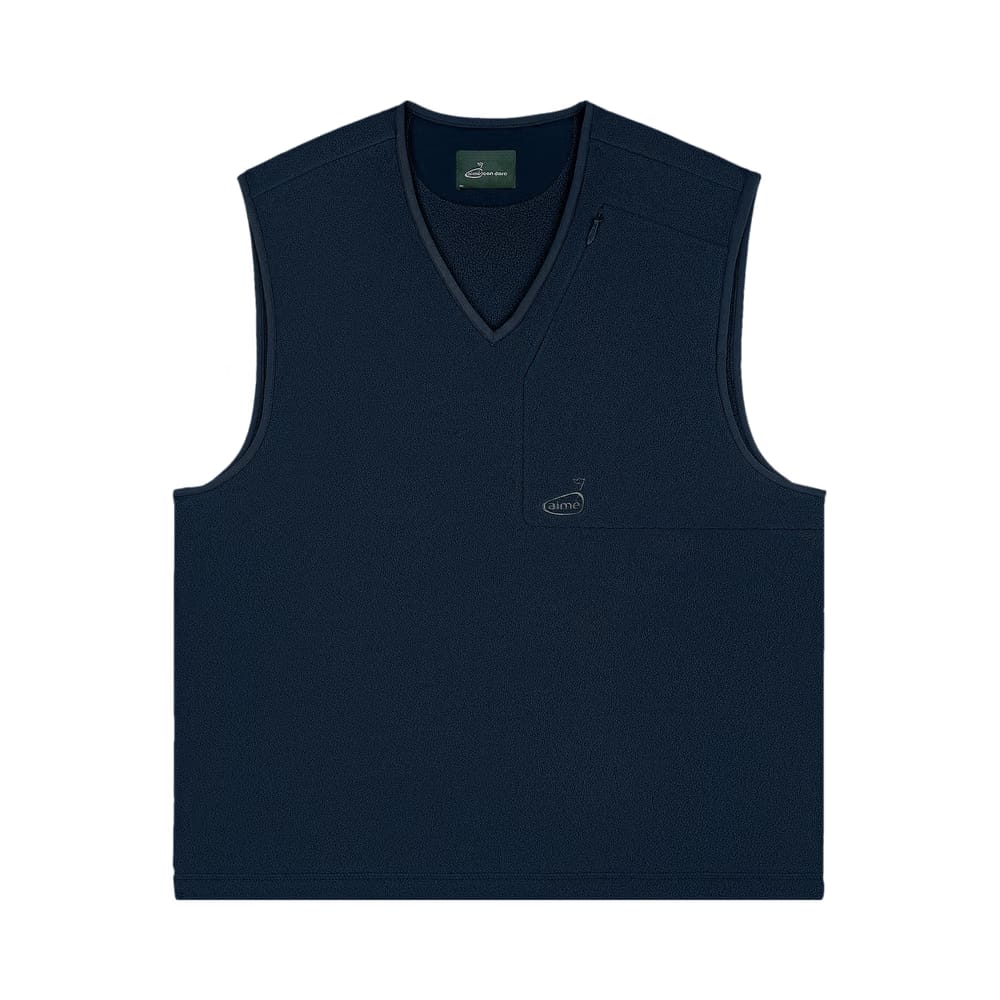Aimé Leon Dore Golf Fleece Vest Navy Blazer