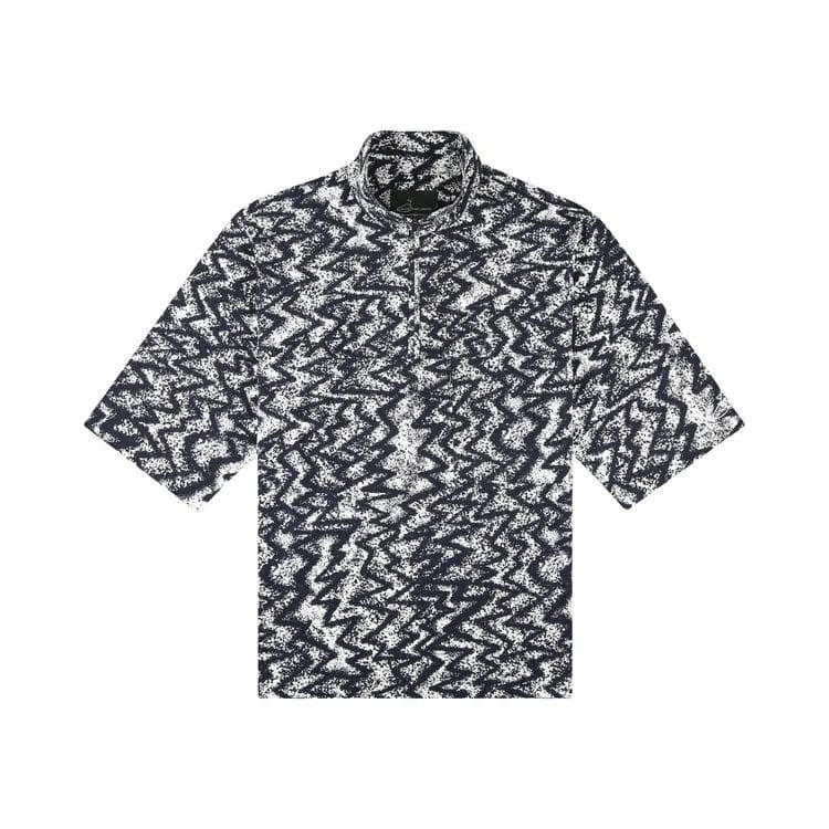 Aimé Leon Dore Golf Patterned Quarter Zip Pullover Navy Multicolor