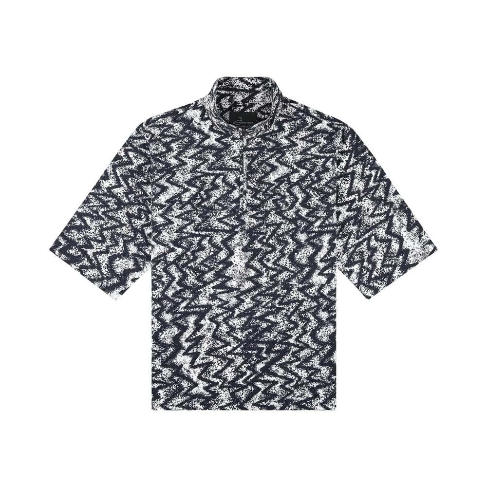 Aimé Leon Dore Golf Patterned Quarter Zip Pullover Navy Multicolor