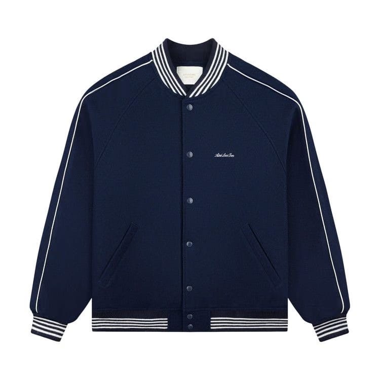 Aimé Leon Dore Heritage Wool Varsity Jacket Navy Blazer