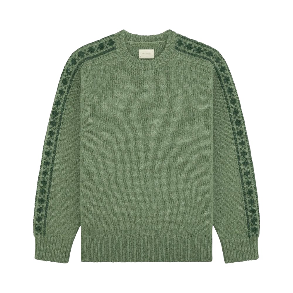 Aimé Leon Dore Jacquard Stripe Alpaca Sweater Green