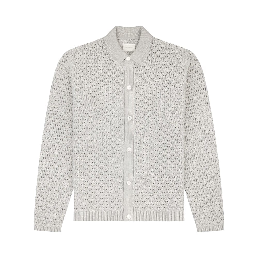Aimé Leon Dore Knit Polo Cardigan Moonstruck