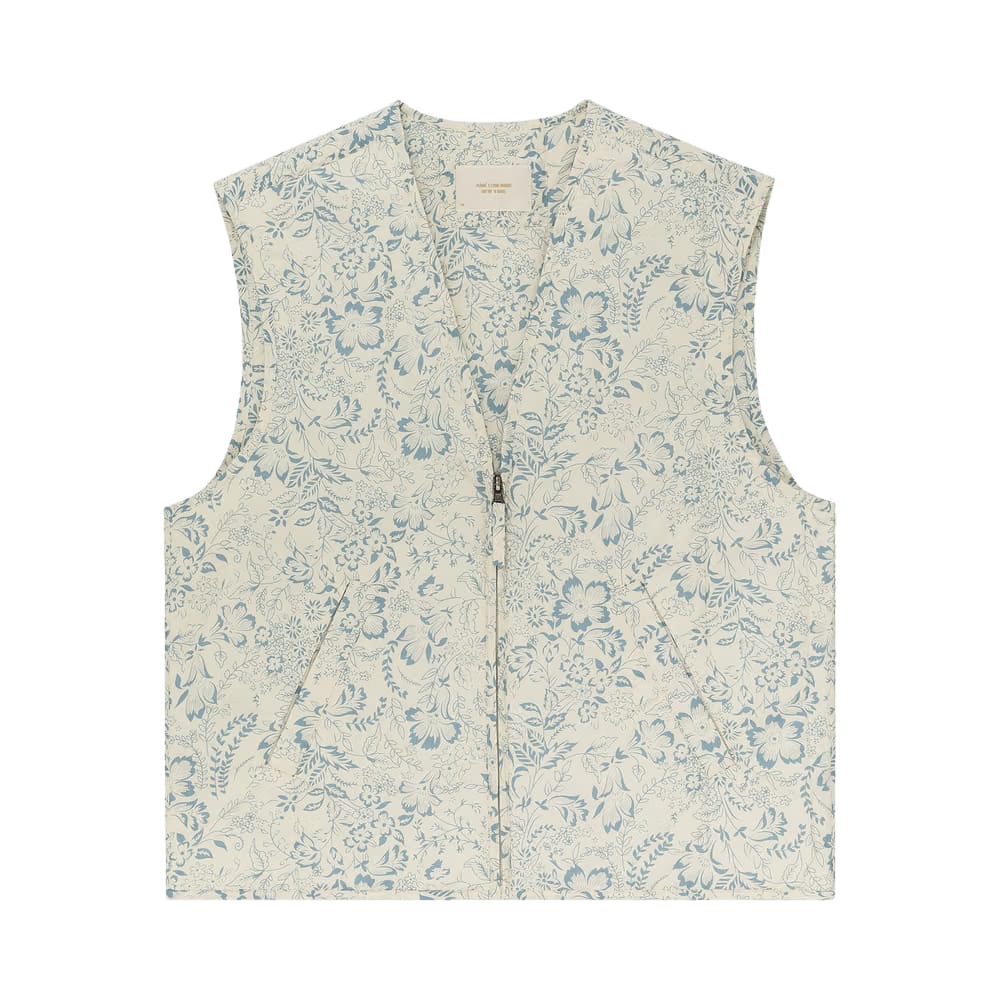 Aimé Leon Dore Lightweight Filled Vest Blue Floral