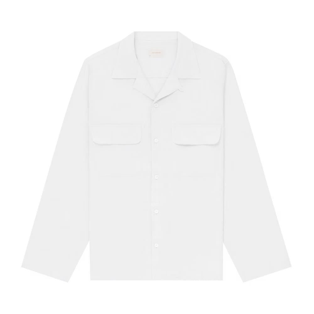 Aimé Leon Dore Linen Safari Shirt Bright White