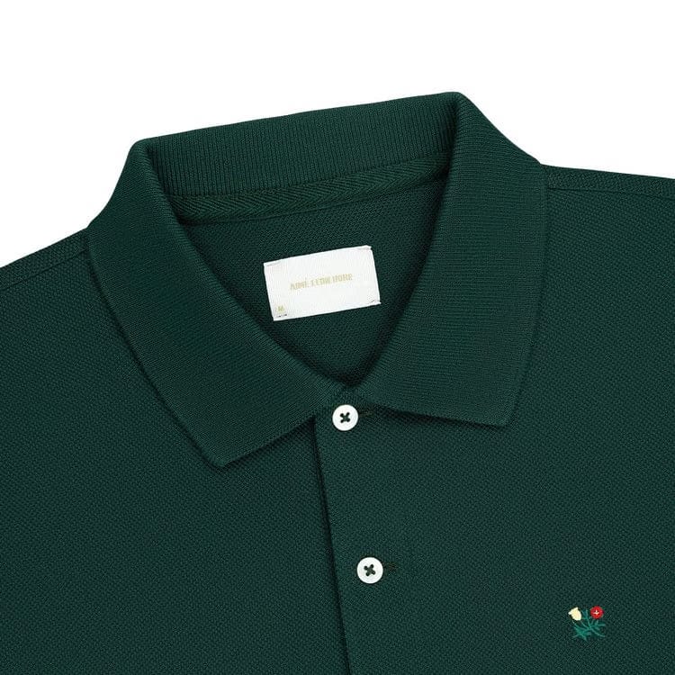 Aimé Leon Dore Long-Sleeve Crest Piqué Polo Pine Grove