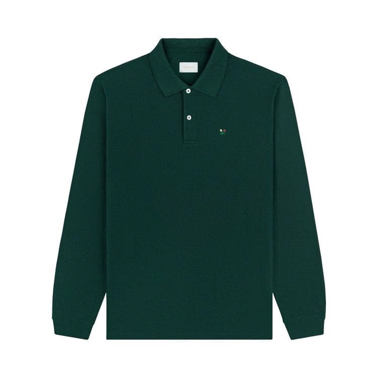 Aimé Leon Dore Long-Sleeve Crest Piqué Polo Pine Grove
