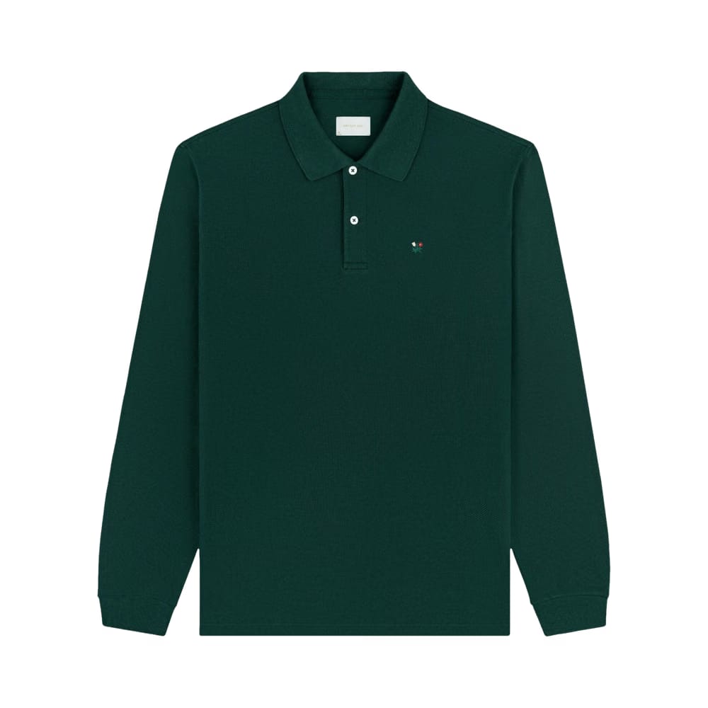 Aimé Leon Dore Long-Sleeve Crest Piqué Polo Pine Grove