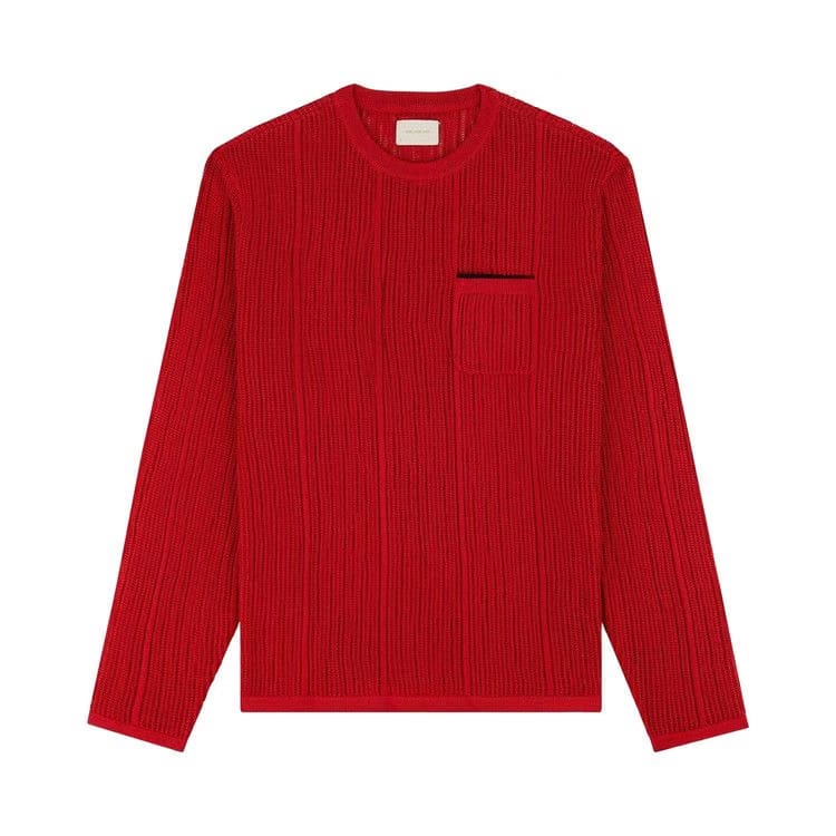 Aimé Leon Dore Long-Sleeve Mesh Knit T-Shirt Barbados Cherry