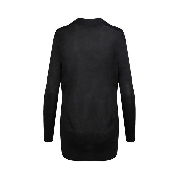 Versace Silk Blend Cardigan Black