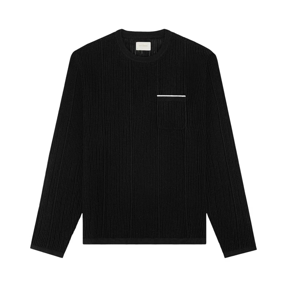 Aimé Leon Dore Long-Sleeve Mesh Knit T-Shirt Jet Black
