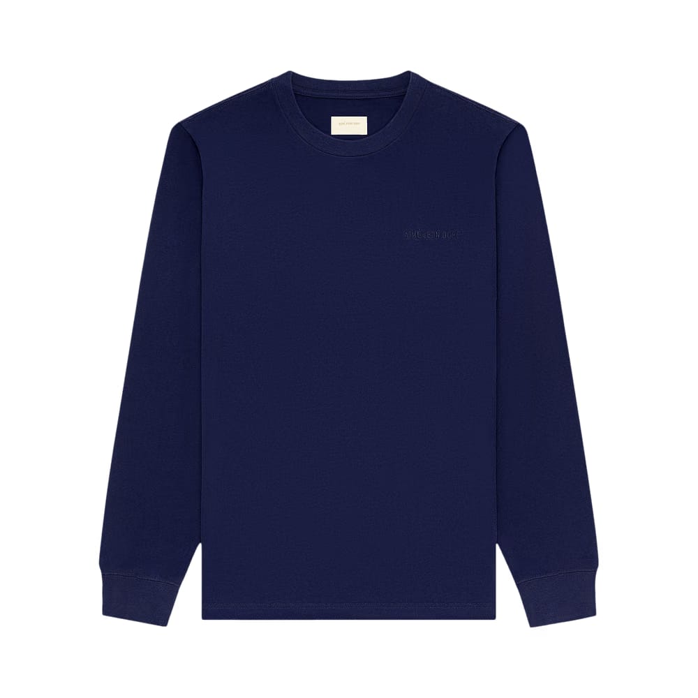 Aimé Leon Dore Long-Sleeve Tonal Logo T-Shirt Evening Blue