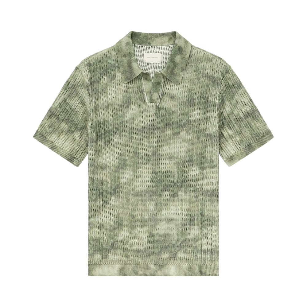 Aimé Leon Dore Mesh Knit Polo Green Camo