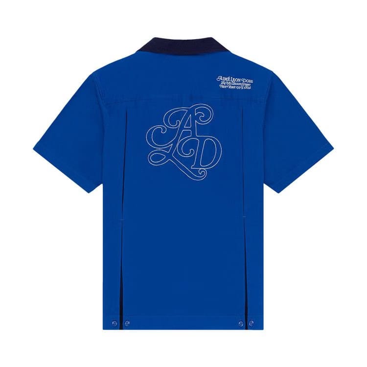 Aimé Leon Dore Monogram Bowling Shirt Classic Blue