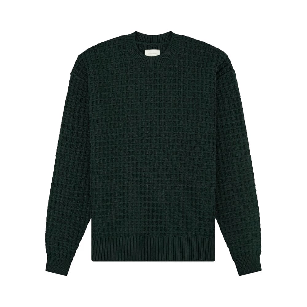 Aimé Leon Dore Waffle Crewneck Sweater Pine Grove