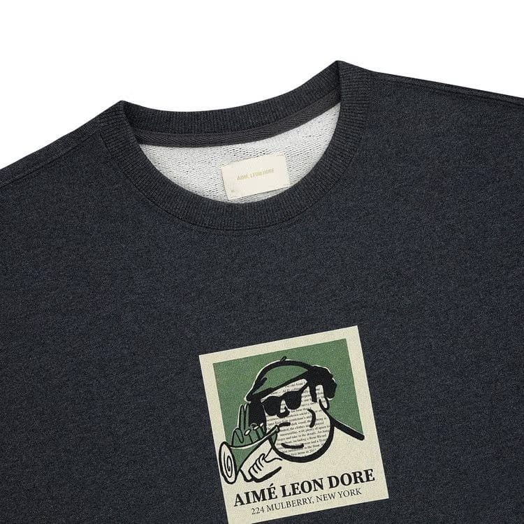 Aimé Leon Dore Musician Crewneck Sweatshirt Charcoal Melange