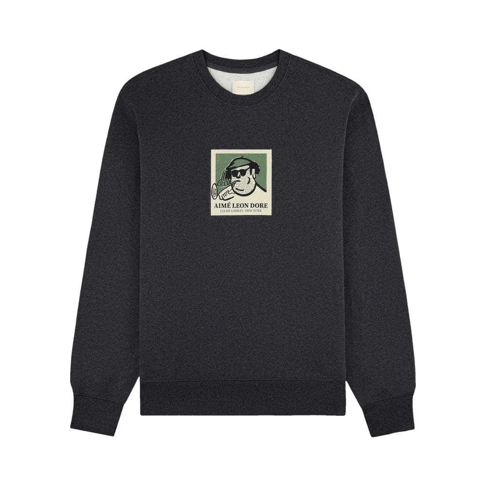 Aimé Leon Dore Musician Crewneck Sweatshirt Charcoal Melange