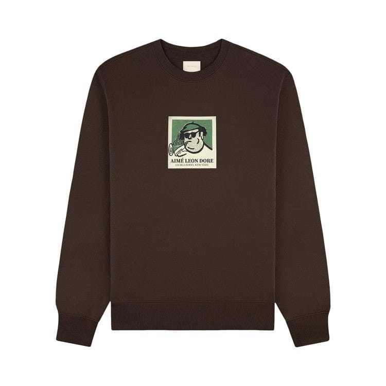 Aimé Leon Dore Musician Crewneck Sweatshirt Coffee Bean