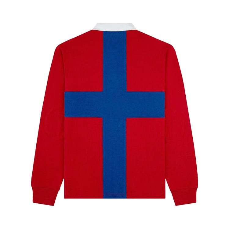 Aimé Leon Dore Paneled Sail Rugby Equestrian Red