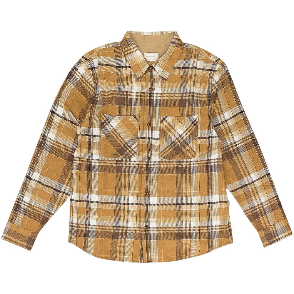 Aimé Leon Dore Plaid Cotton Button-Down Shirt Brown Plaid