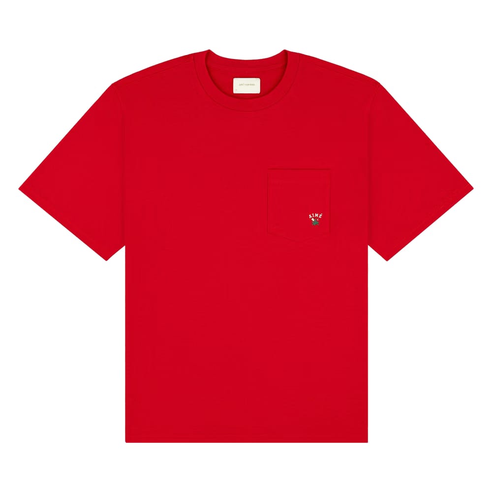 Aimé Leon Dore Queens Crest Pocket T-Shirt Equestrian Red