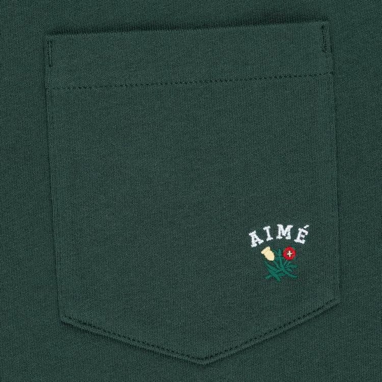 Aimé Leon Dore Queens Crest Pocket T-Shirt Pine Grove