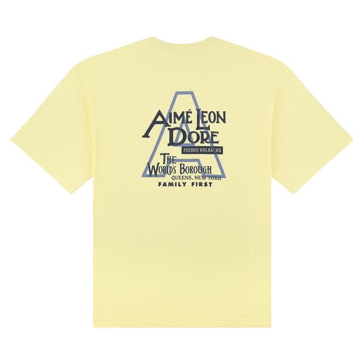 Aimé Leon Dore Record Breakers T-Shirt Yellow Pear