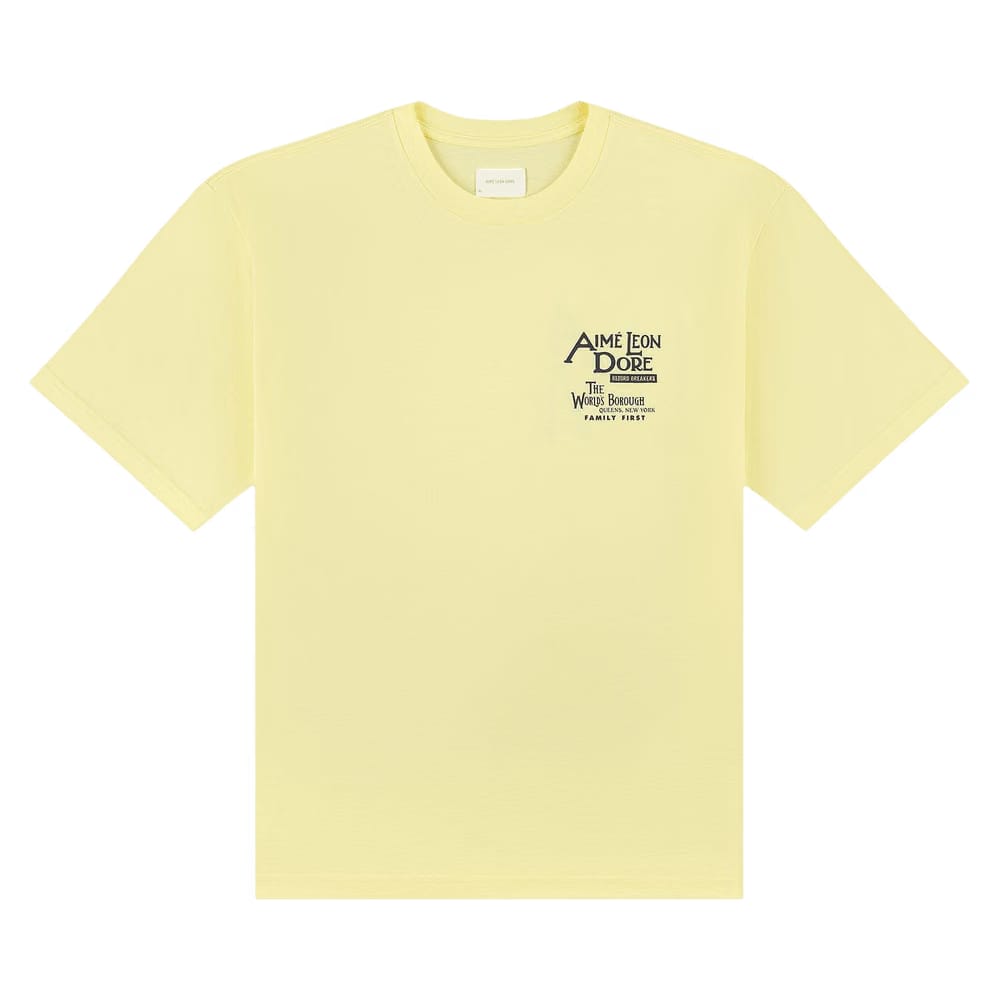 Aimé Leon Dore Record Breakers T-Shirt Yellow Pear