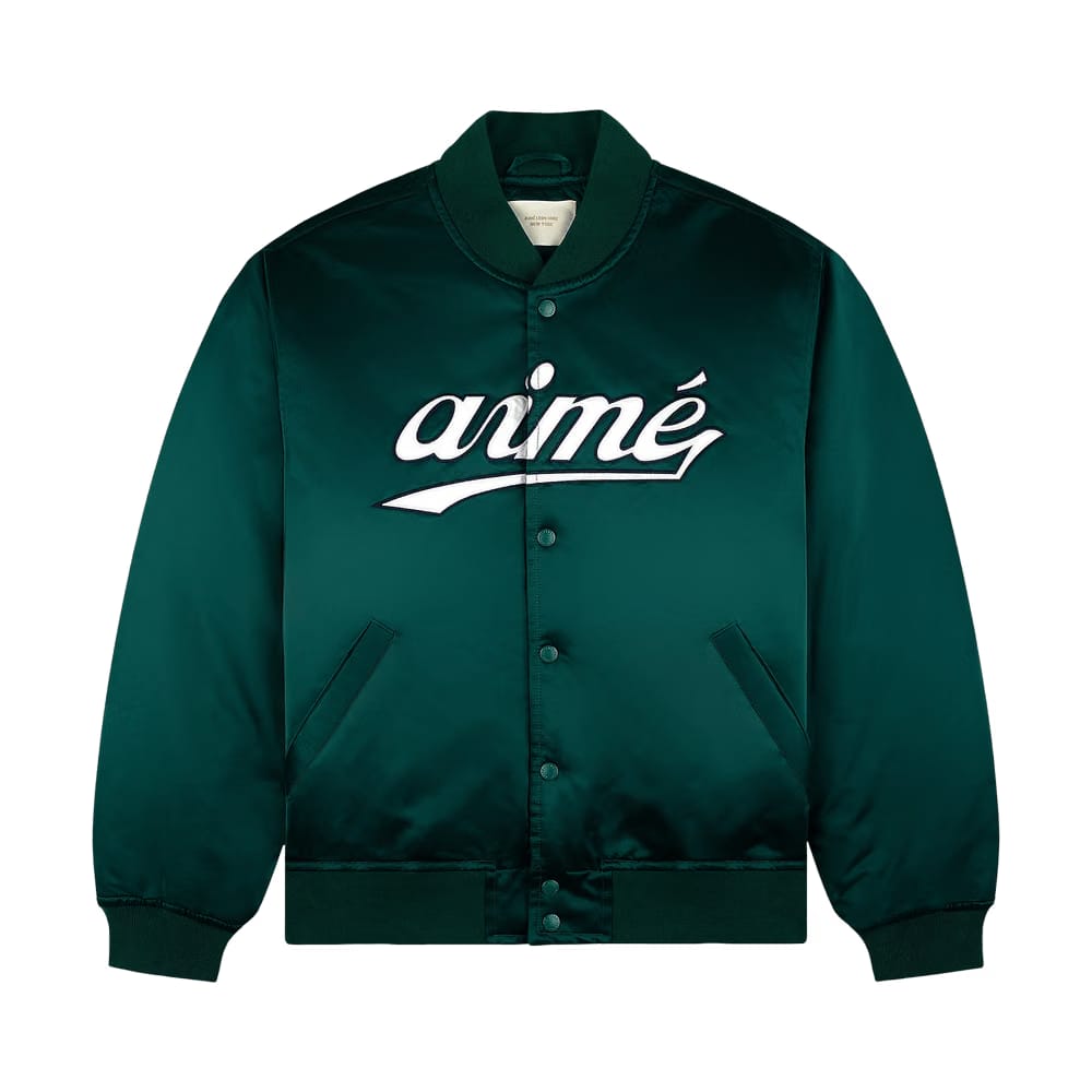 Aimé Leon Dore Satin Varsity Jacket Botanical Garden