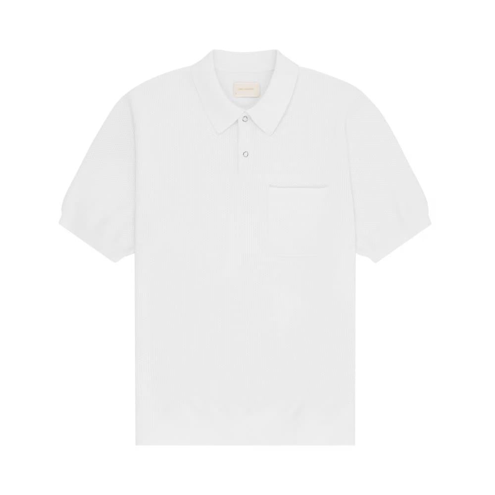 Aimé Leon Dore Shorts-Sleeve Knit Polo Bright White