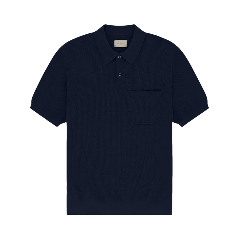 Aimé Leon Dore Shorts-Sleeve Knit Polo Navy