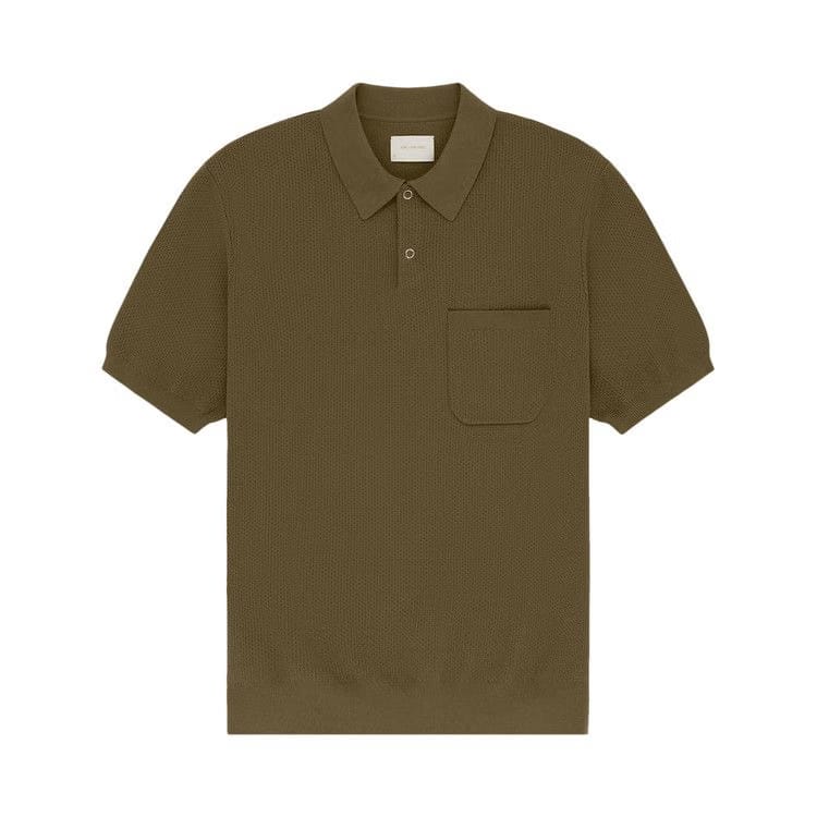 Aimé Leon Dore Shorts-Sleeve Knit Polo Olive