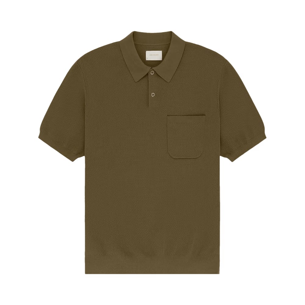 Aimé Leon Dore Shorts-Sleeve Knit Polo Olive