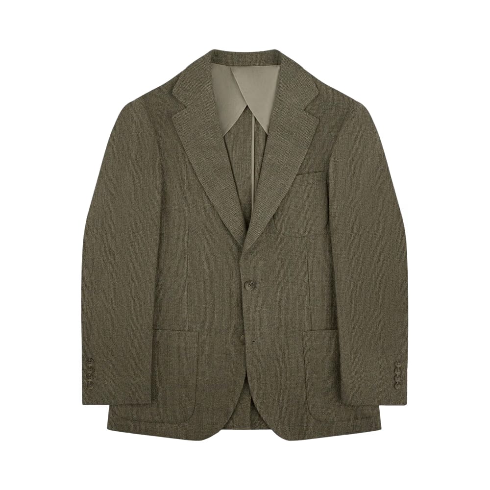 Aimé Leon Dore Single-Breasted Boiled Wool Suit Jacket Olive