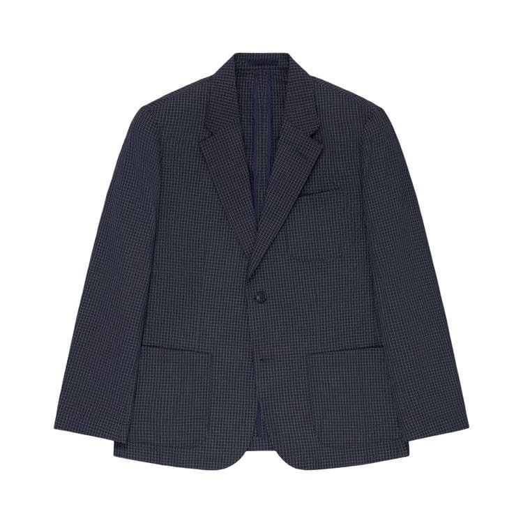 Aimé Leon Dore Single Breasted Ripstop Suit Jacket Navy Blazer