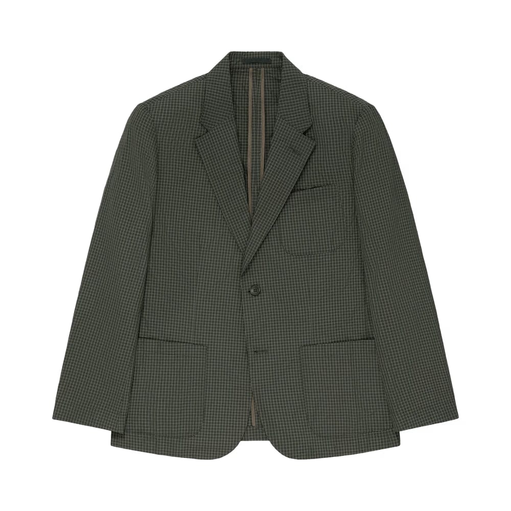 Aimé Leon Dore Single Breasted Ripstop Suit Jacket Olive
