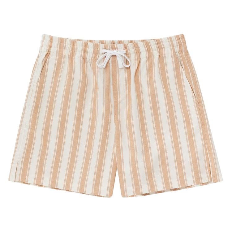 Aimé Leon Dore Striped Drawstring Shorts Khaki Stripe