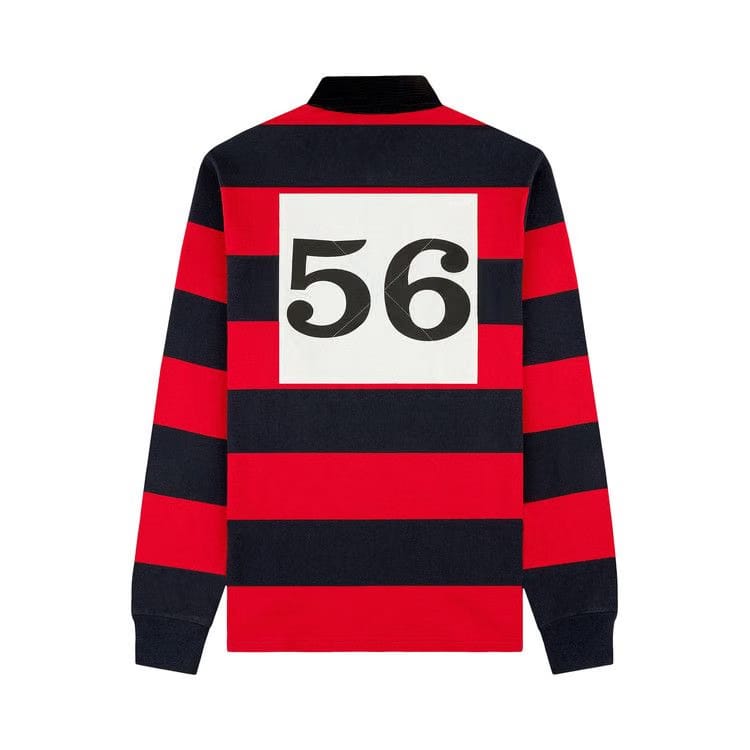 Aimé Leon Dore Striped Heritage Rugby Equestrian Red