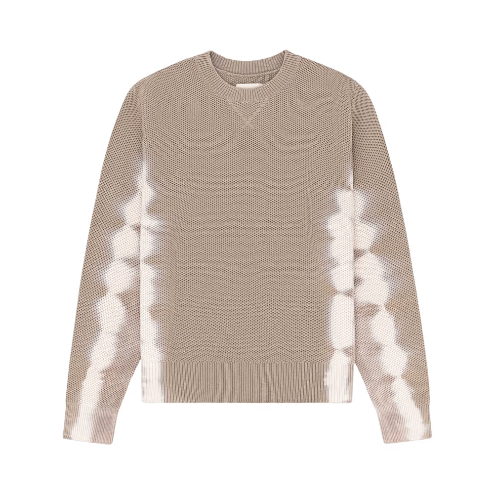 Aimé Leon Dore Tie Dyed Crewneck Sweater Beige