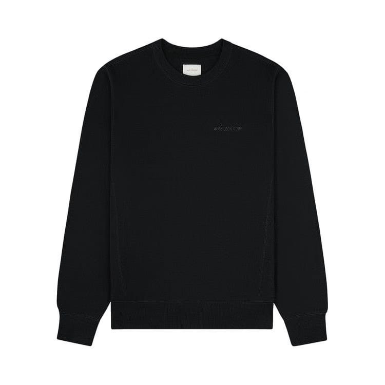 Aimé Leon Dore Tonal Logo Crewneck Sweatshirt Jet Black